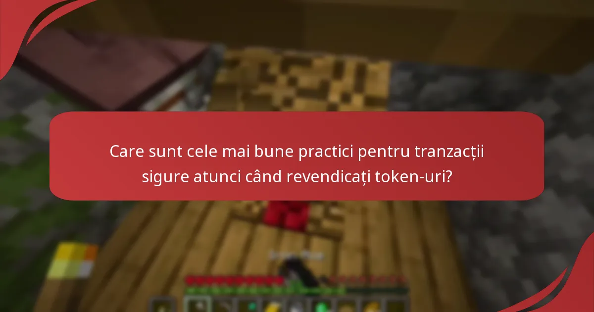 Care sunt cele mai bune practici pentru tranzacții sigure atunci când revendicați token-uri?
