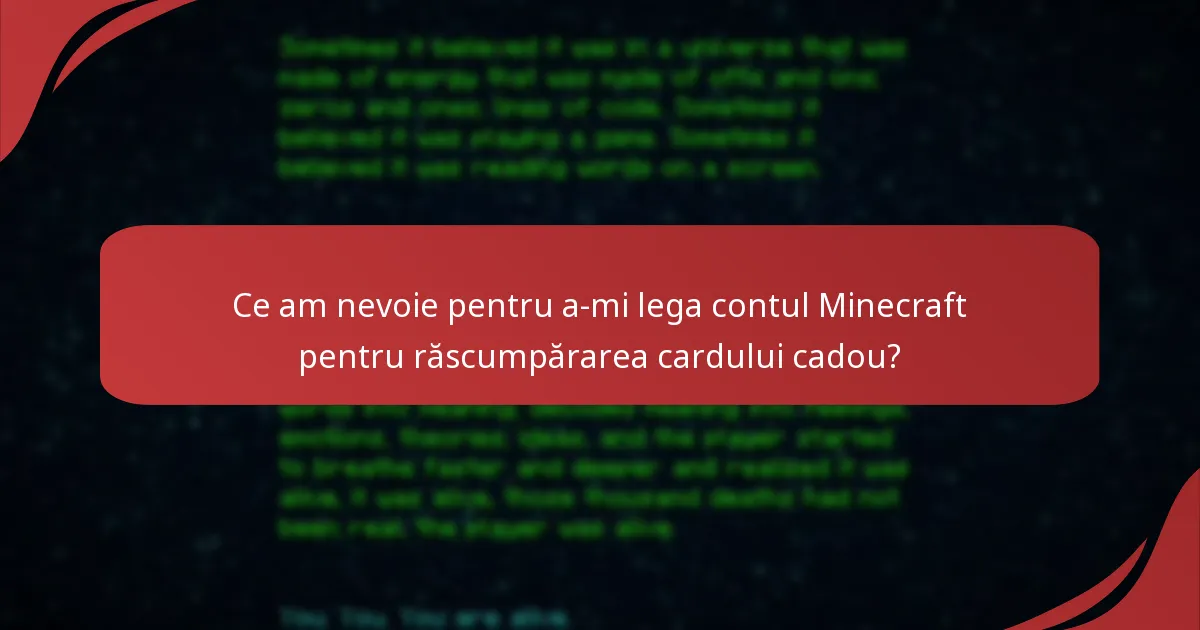 Care sunt problemele comune cu răscumpărarea cardurilor cadou Minecraft?