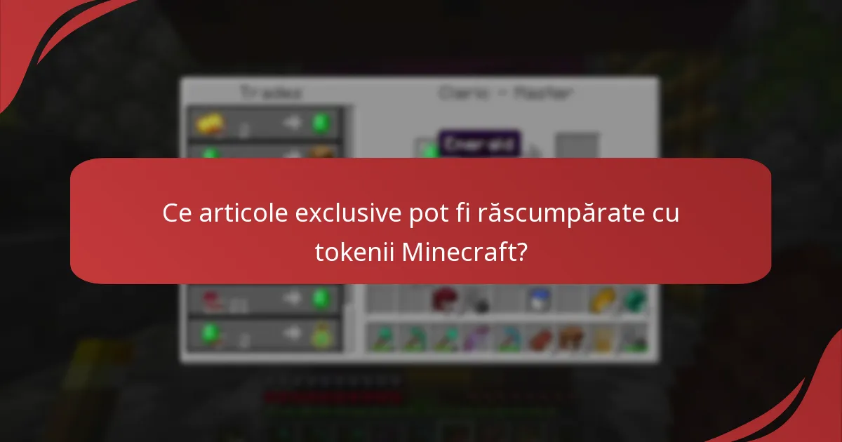 Cum pot revendica tokenii Minecraft pentru articole exclusive?