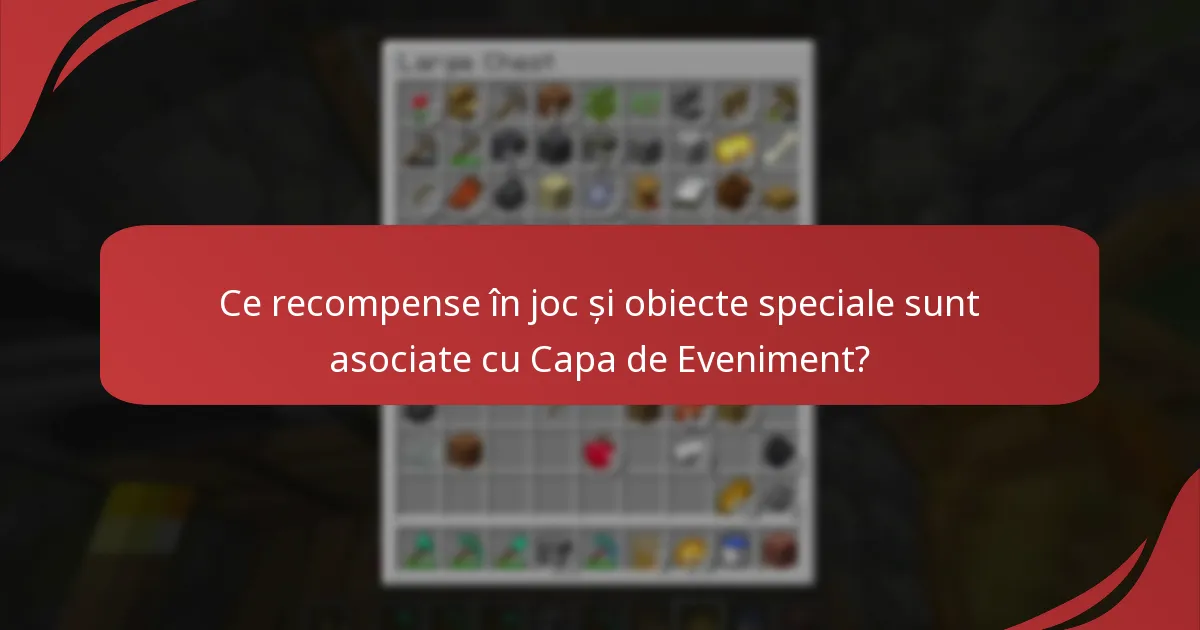 Ce recompense în joc și obiecte speciale sunt asociate cu Capa de Eveniment?